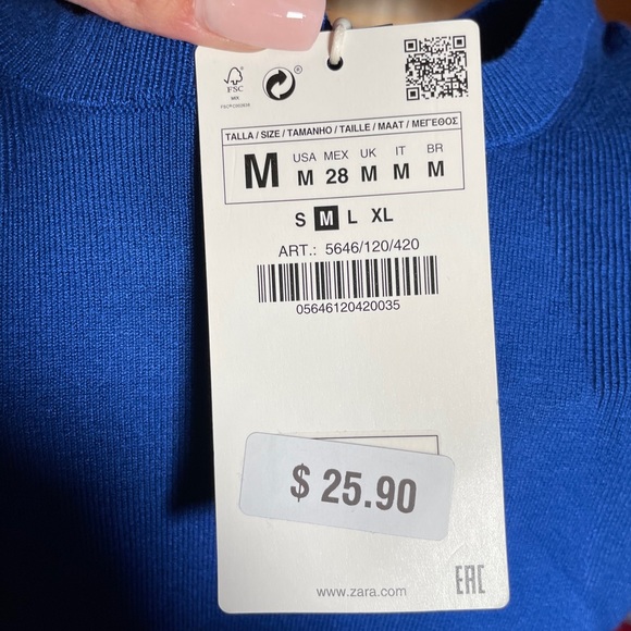 Zara cut off sleeve sweater - Picture 3 of 3